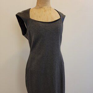 Sleeveless Bodycon with “Leather” shoulders